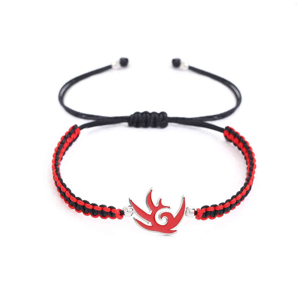 Stainless steel necklace woven with adjustable hand rope, hedgehog game shadow character bracelet accessory