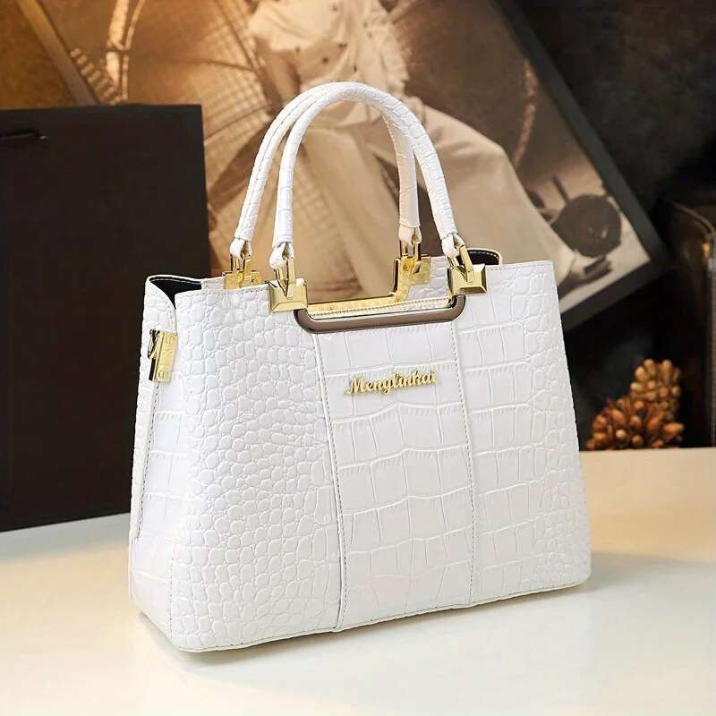 Mother Bag 2024 New Fashion Alligator Design Atmospheric Middle-Aged Ladies Bag Light Brand Handbag