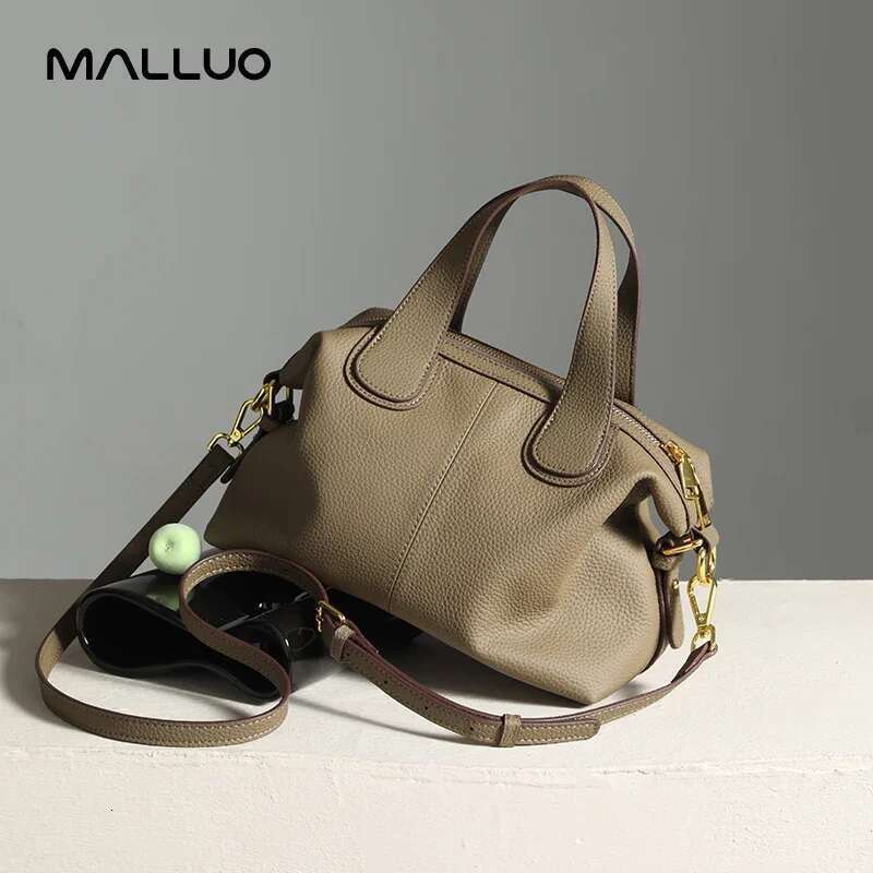 Women's Natural Cow Leather Female Retro Cowhide Crossbody Bags Ladies Large Capacity Shoulder Bag For Middle Aged Women