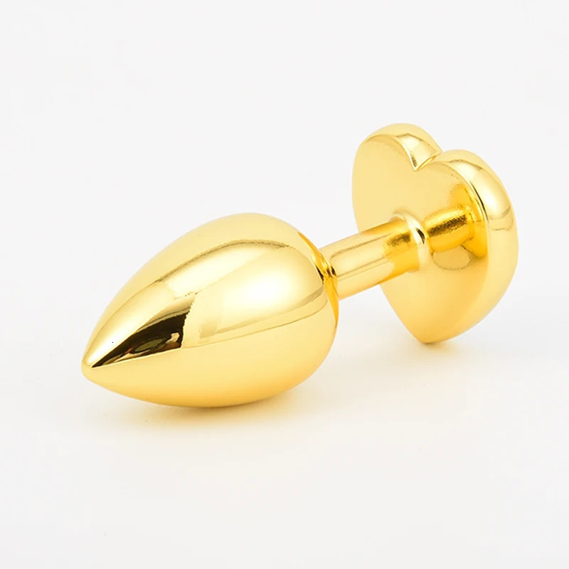 Golden Stainless Steel Anal Plug Crystal Anal Toys Female Adult Sex Products Mens Butt Plug Anal Trainer for Couples 3 Sizes 250515