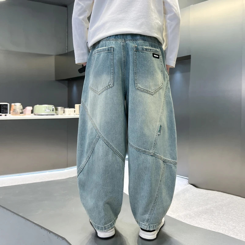 Classic Fashion Children Jeans Boy Casual Style Kids Teenagers Spring Autumn Denim Pants for Age 5 6 7 8 9 10 11 12 13 14 Years 250515