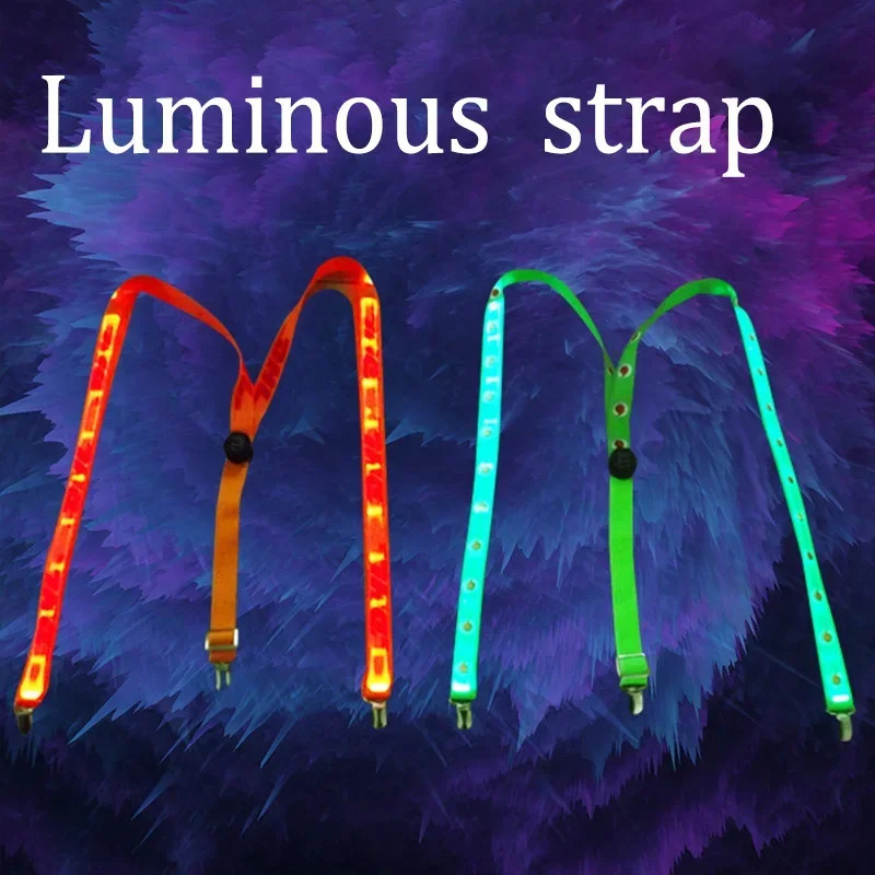 Suspenders with Bow Tie LED Lights Woman Hangers for Men Suspenders for Pants Suspenders Men Motorcycle Pants Belt SD01 250515