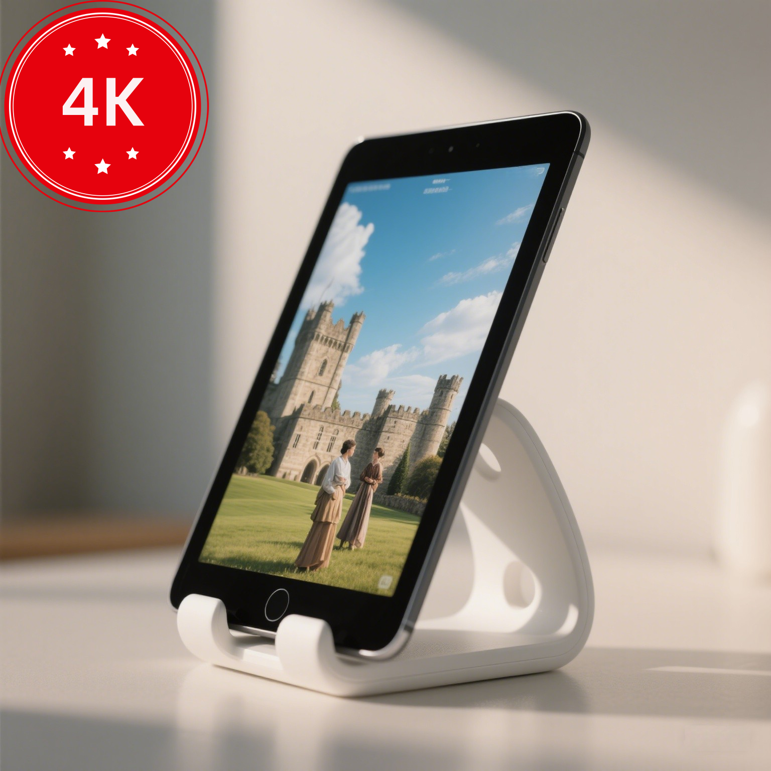 4K Stable Foldable Phone Stand Solid Support and Stability for Watching Videos or Video Calling