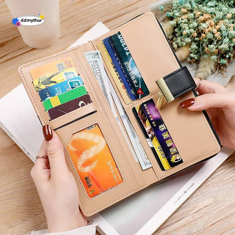 Hollow Leaves PU Leather Women's Long Wallet Fashion Female Coin Purses Hasp Zipper Clutch ID Credit Card Holders Money Bag Clip ddmythur