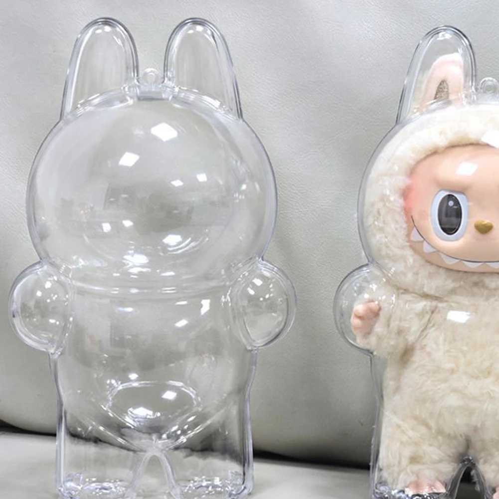For Labs Transparent Protective Cover Monster Toy Elf Doll Cover Storage Box Cute Elf Plushie Display Cover for Par Dolls Z250515