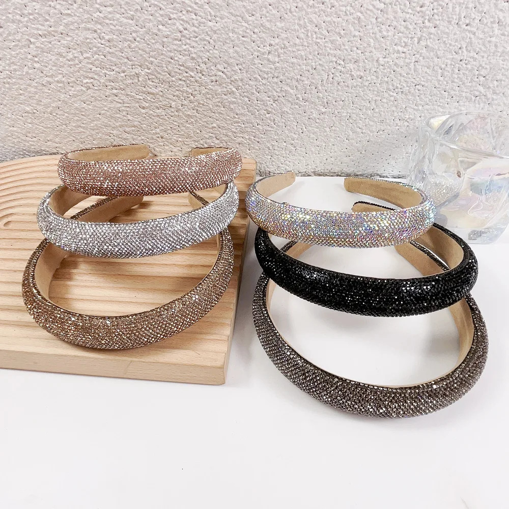 Full diamond sponge headband super shiny high-end headband fashionable womens hair accessories 250509