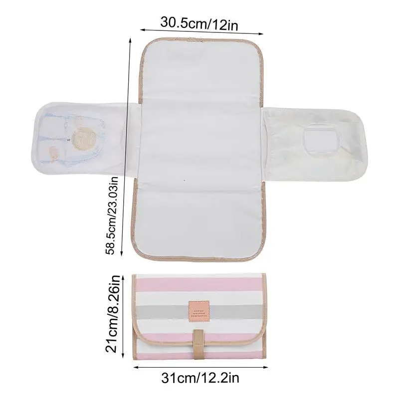 Portable Changing Mat Waterproof Washable Diaper Changing Pad Portable Foldable Soft Baby Changing Pad For Travel Or Home 250515