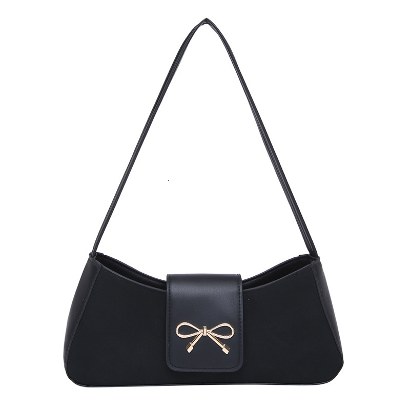 Free Delivery Designer Bag Popular Niche Bow Women's 2025 Winter New Versatile Hand Texture Stick Single Shoulder Armpit Luxury Bag