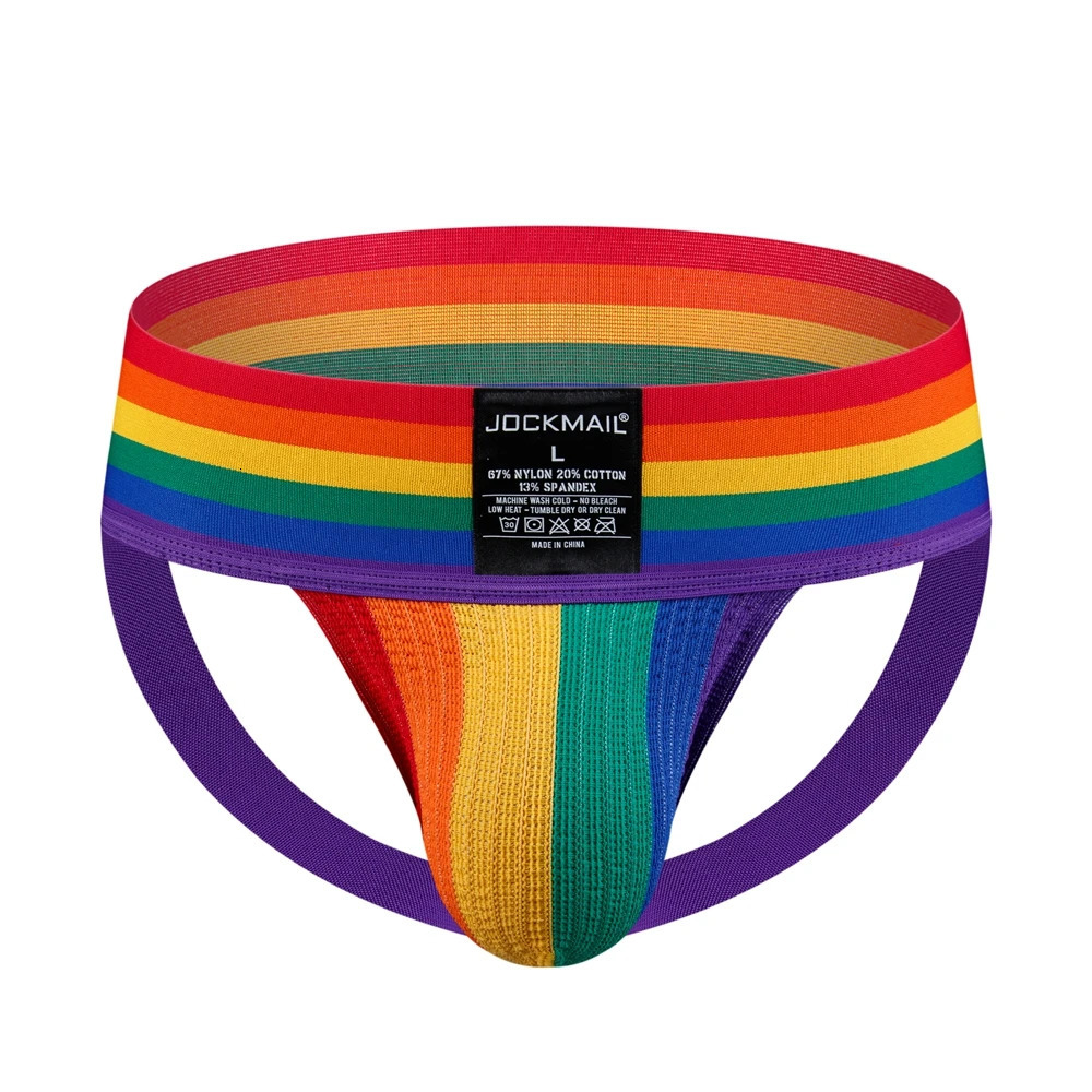 JOCKMAIL Sexy Underwear Men Thong Jockstrap Lingerie G String Man Penis Pouch Cueca Homem Underpants Wide Waistband Panties 250515
