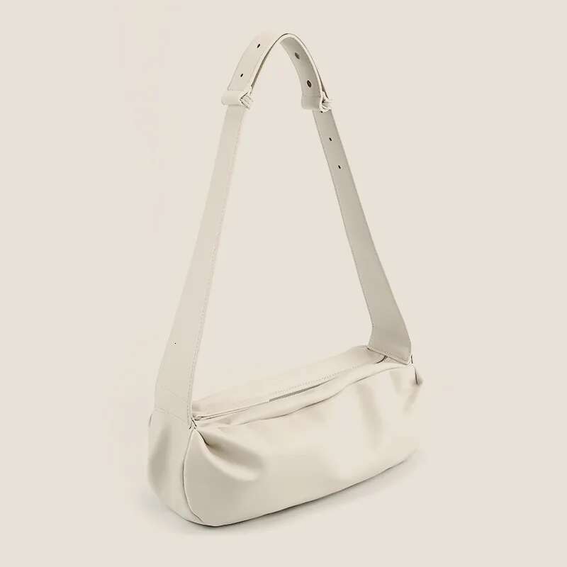 Casual Ruched Crossbody Bags for Women Designer Wide Strap Shoulder Soft Pu Leather Messenger Bag Half Moon Purses