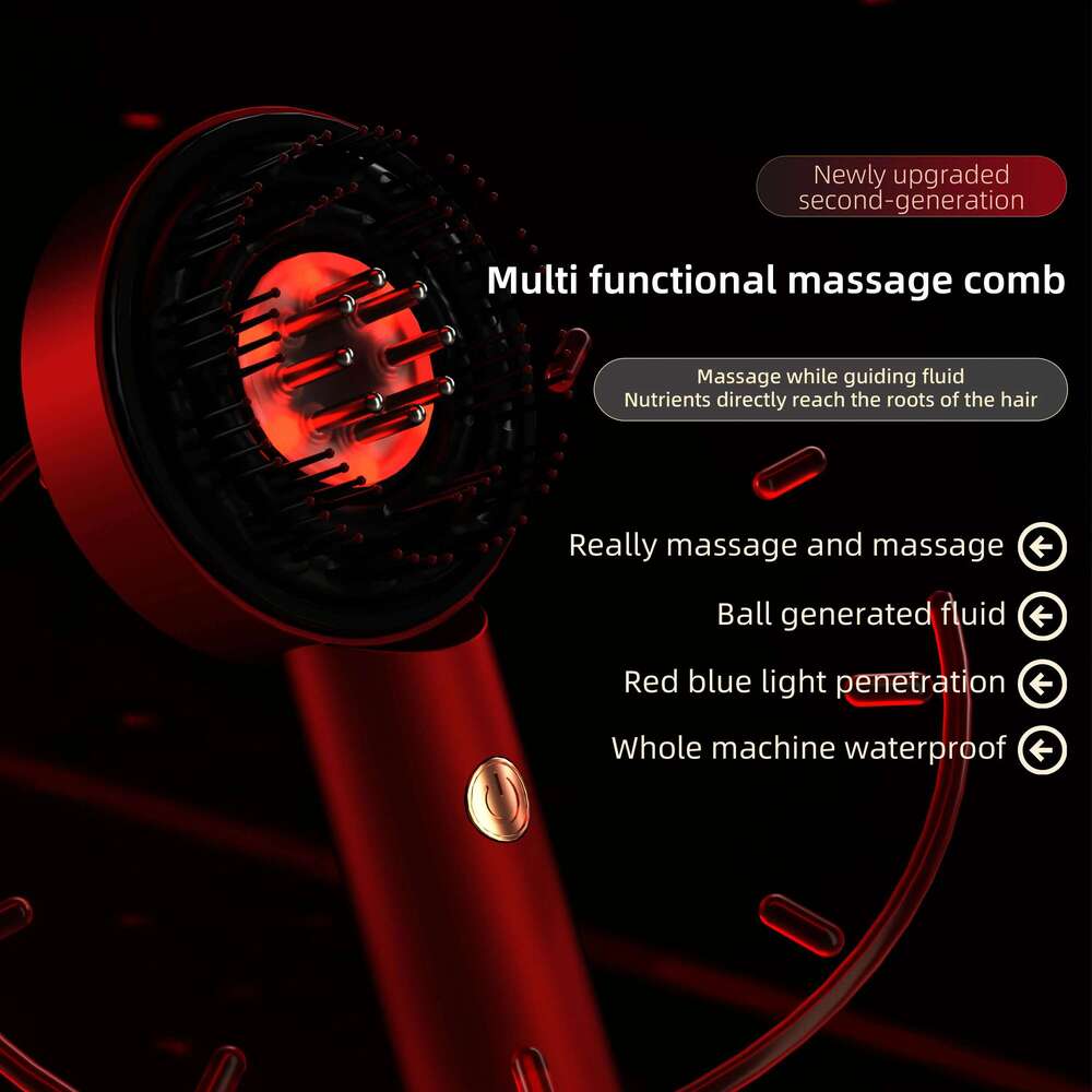 Electric massager hairdressing comb infrared light wave scalp applicator essence liquid nursing intr