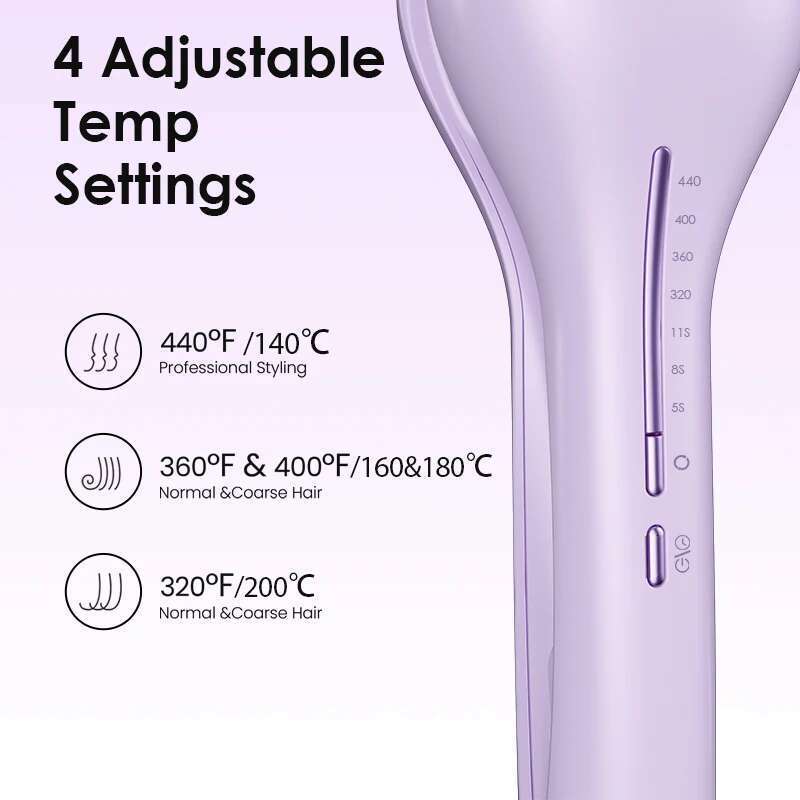 Christmas gift NOVUS 36MM deep wave iron ceramic 4-speed adjustable temperature with negative ion curling iron,