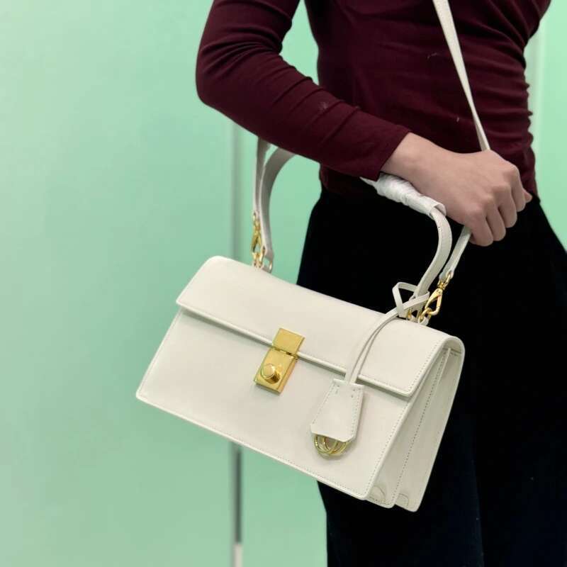 Tofu Bags Square One Shoulder Crossbody Designer Fashion Commuter High Quality Genuine Leather Women's Bag