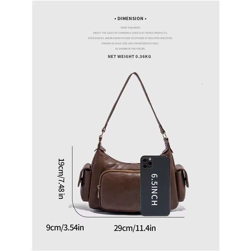2025 niche new high-end functional multi pocket motorcycle bag single shoulder crossbody armpit bag