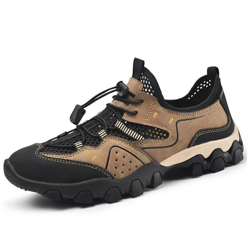 2025 Summer Breathable Stitching Casual Men's Mountaineering Hiking Mesh Shoes