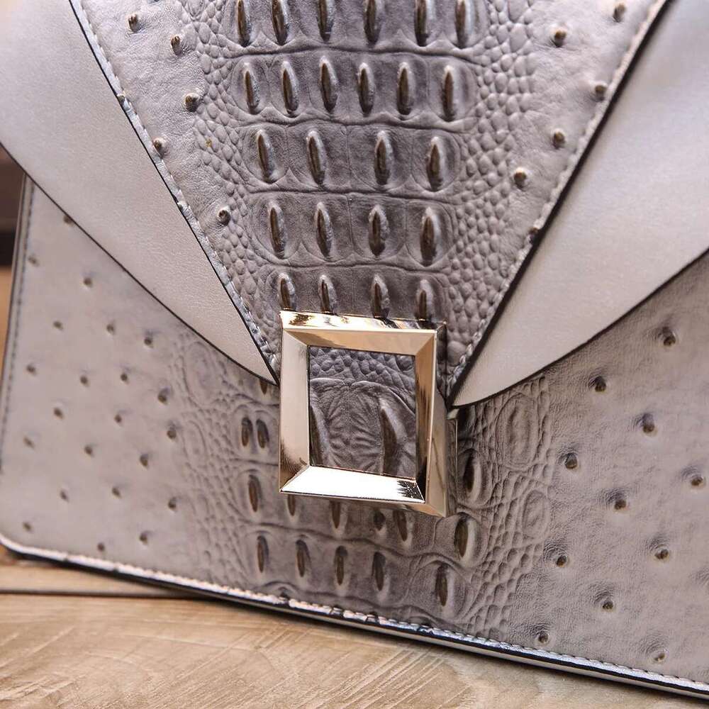 Designer Brand New Cowhide High Quality Crocodile Print Handbag Women's Fashion Single Shoulder Crossbody Bag Hot Sale