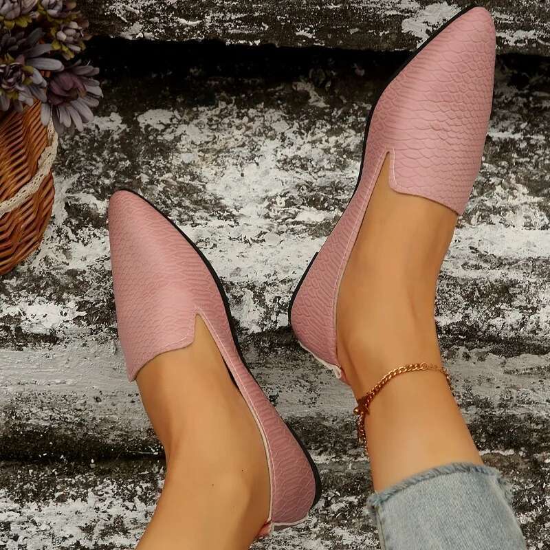 Pointed Single Shoe 2025 New Fashion Shallow Cut Simple and Fashionable Casual Flat Bottomed Women's Shoes