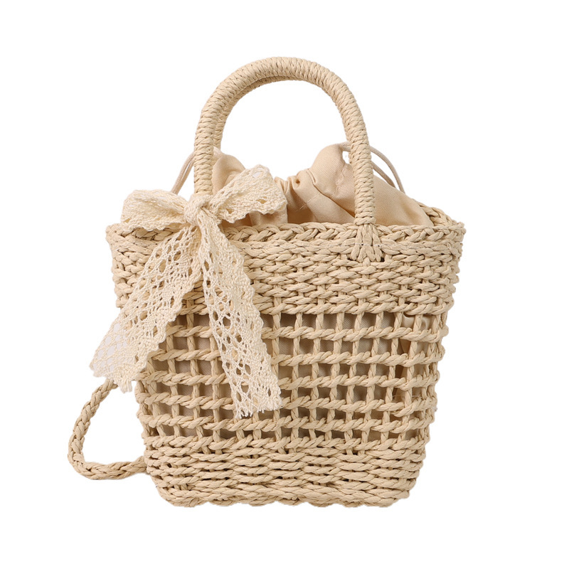 New bag small fresh straw women's 2025 new beach vacation designer woven handbag multifunctional shoulder crossbody bag