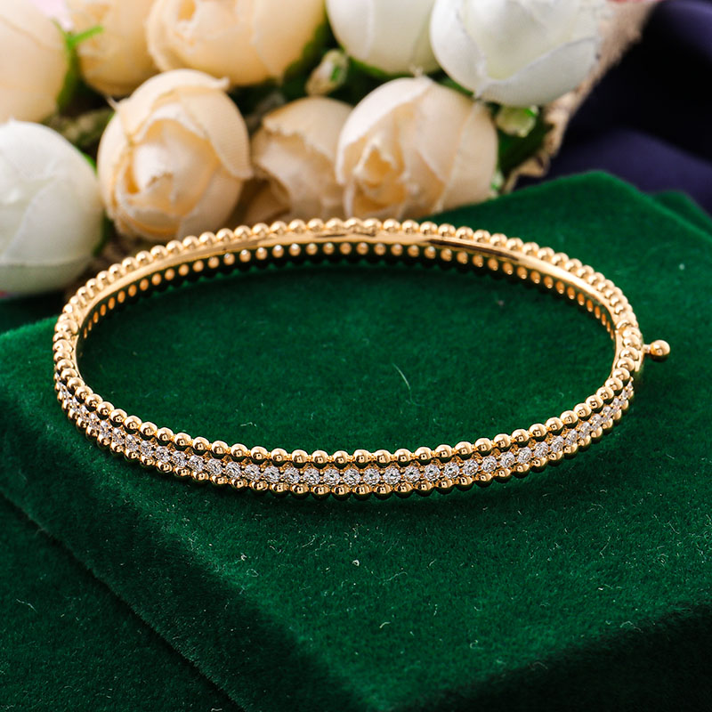 Provence Jewelry New Design Jewelry Diamond Bracelets Sterling 925 Silver with yellow gold plated 5mm 7inch Moissanite diamond Tennis Chain Bangle Bra