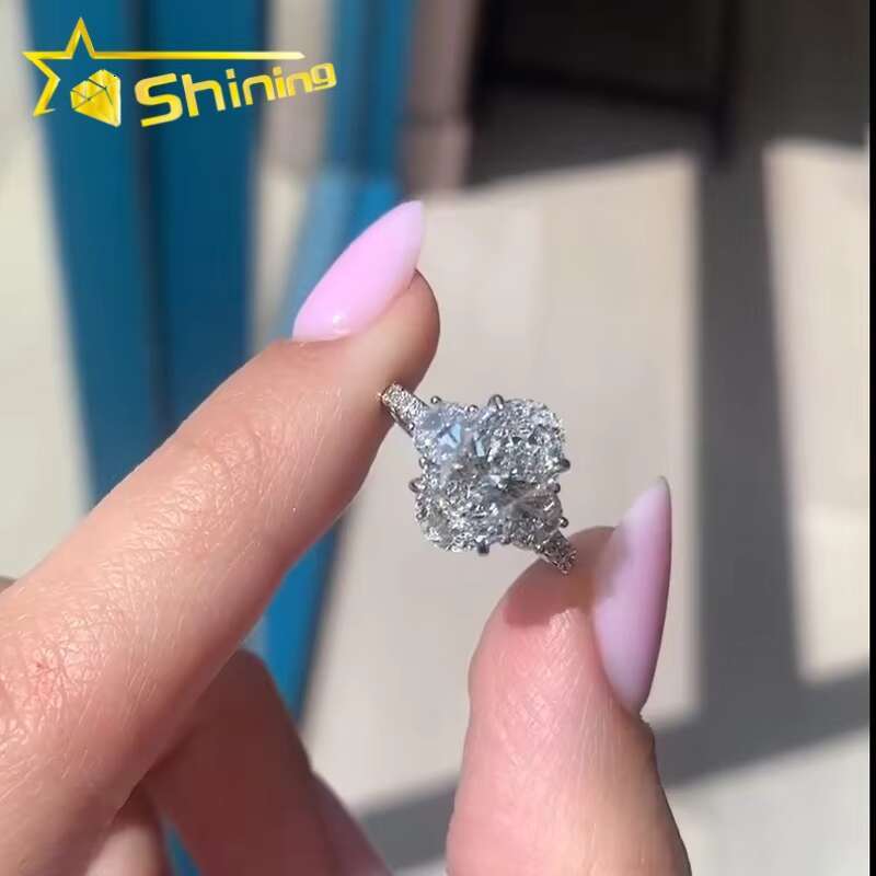 IGI CVD/HPHT Lab Diamonds Rings Custom Luxury 18K Real Gold Moissanite Diamonds Wedding/Engagement Rings