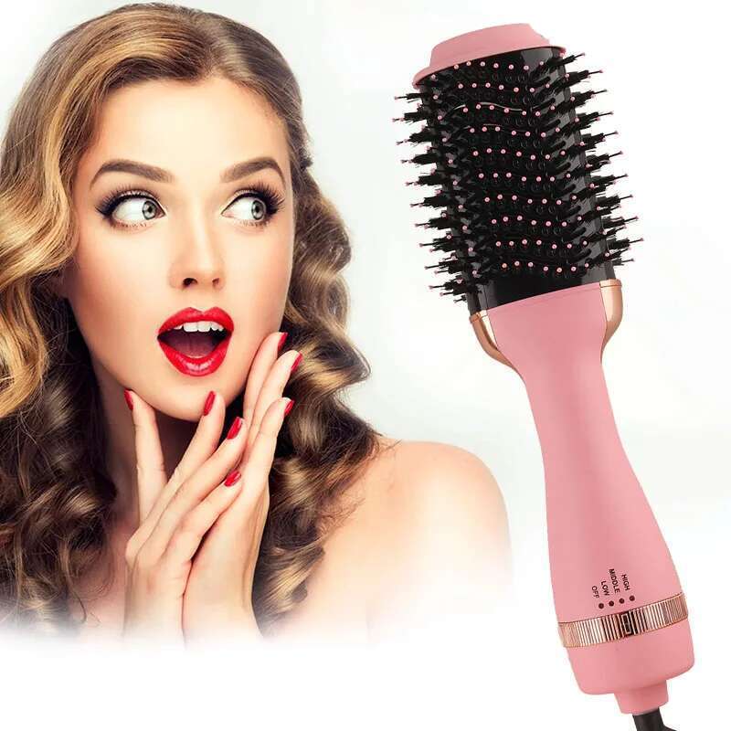 Hair dryer, negative ion curling, dry and wet dual-purpose straight curler, hot air comb, Christmas Day style