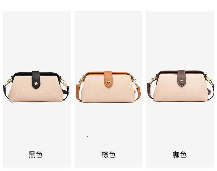 French Style 2025 Female Niche Dumpling Bag, Senior Texture Canvas, Single Shoulder Crossbody Commute Choice