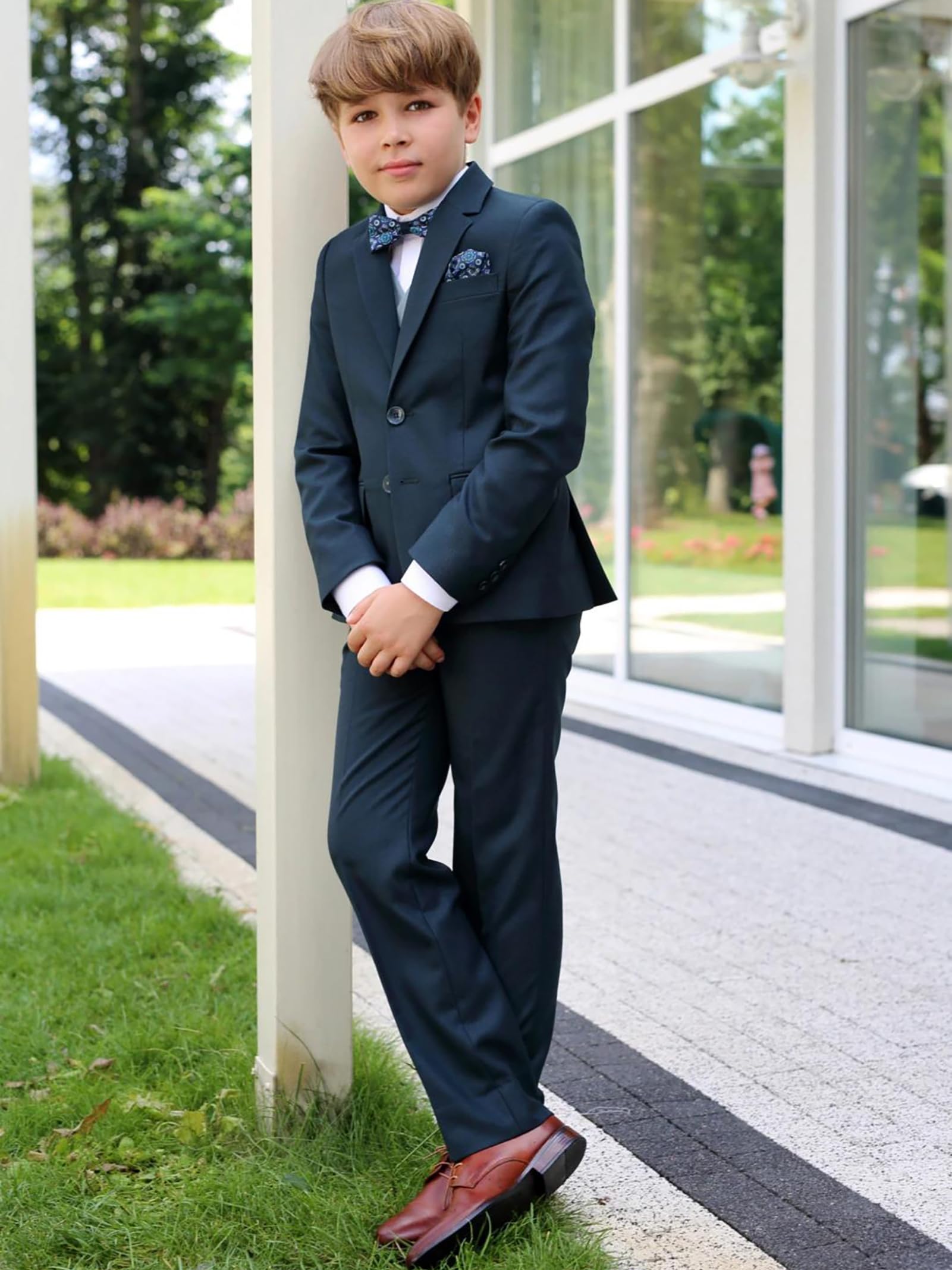 Boys Suit Formal Suit 3 Pieces Suit for Boys Slim Fit Boys Tuxedo Wedding Outfit