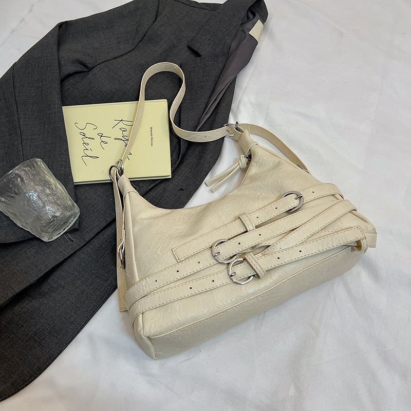 Free Delivery Designer Bag Winter Sweet Cool Hot Girl Motorcycle Underarm For Women 2025 Trendy Fashion Crescent Versatile Single Shoulder Crossbody B