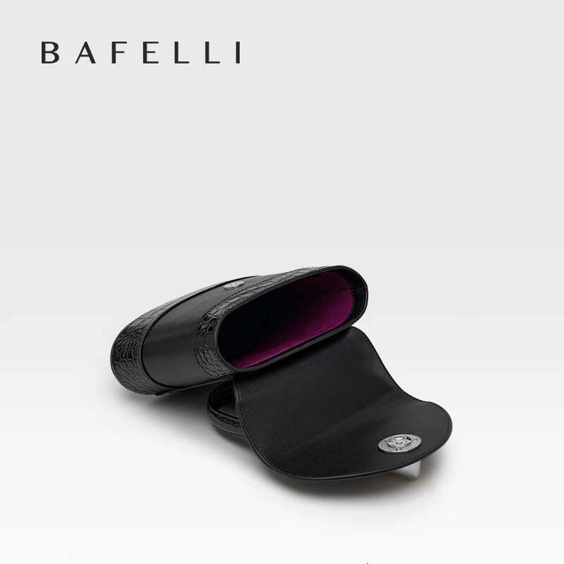 BAFELLI HANDBAG 2025 Women's NEW CROSSBODY LEATHER PURSE EVENING BAG CROCODILE GRAIN DESIGNER BUCKET CAT BRAND FASHION