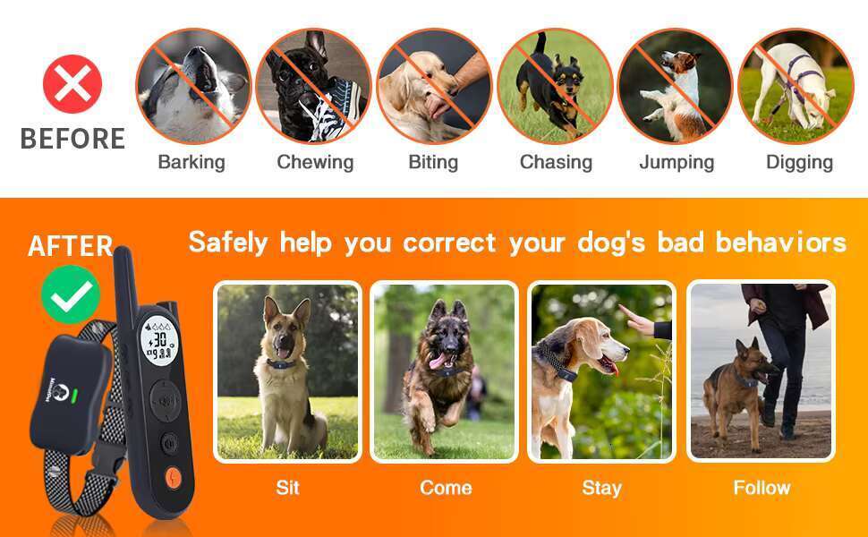 Mimofpet Brand 1800 Meters 6000 Feet Outdoor Pet Invisible Dog Wireless Electric Remote Fence for 4 Dogs