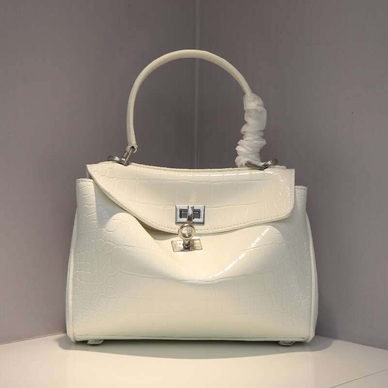 Tote Bag New Rodeo Crocodile Pattern Tote Large Capacity Soft Lock Kelly Genuine Leather Single Shoulder Crossbody Bag KQ