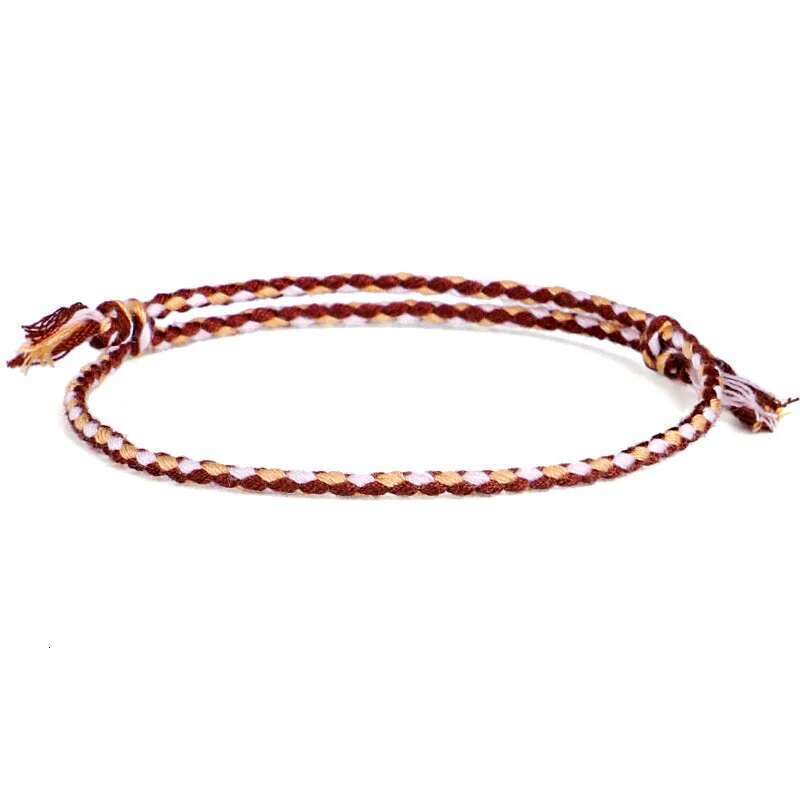 Fashion Handmade Cotton Rope Sport Set Bracelets For Women Men Retro Tibetan Sier C-Bangle Multilayered Jewelry Gift