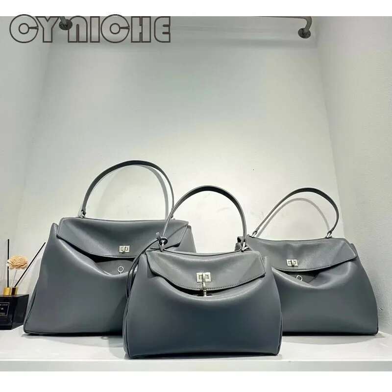 CY Niche2025genuine Leather Women's Tote Lazy Rodeo Briefcase Handbag Underarm Large Capacity Crossbody Shoulder Bag