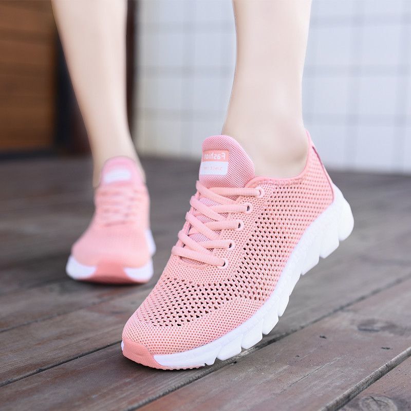 Large Size New Sports Summer Hollow White Ultra Light Casual Shoes Running Shoes Women S Mesh Ddmysaturn