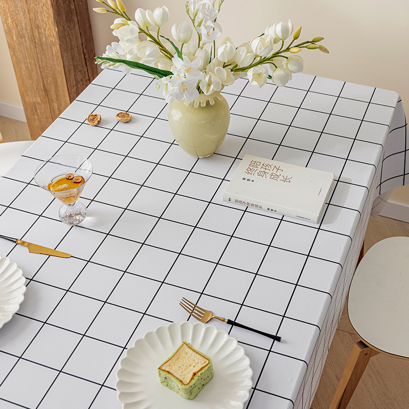 B402 waterproof tablecloth, oil-proof and wash-free new pvc table mat decorative table cloth home internet celebrity ins style coffee table cloth