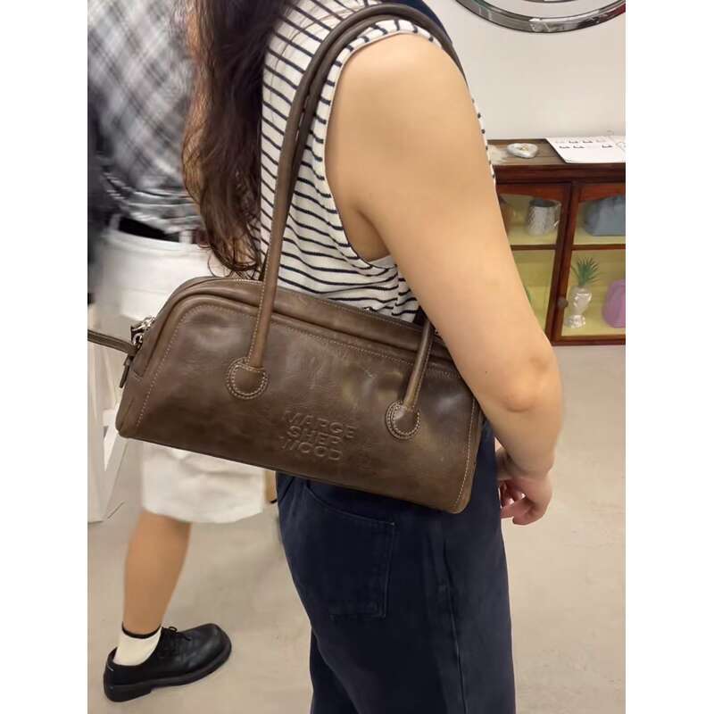 Korean version Savi same style Margesherwood Boston handbag commuting armpit bowling shoulder bag