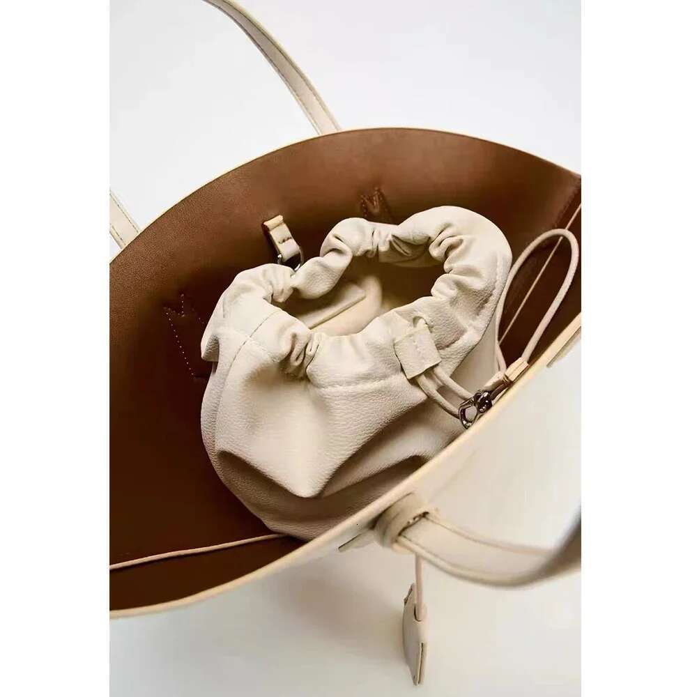 Fashion Designer Bucket Bag PU Leather Handbags Large Shoulder Crossbody Half Moon Basket Bags for Women Tote