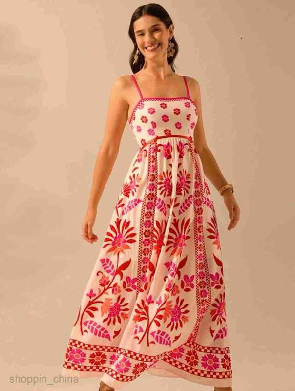Women Dresses summer new floral printed camisole dress with vacation women's clothing