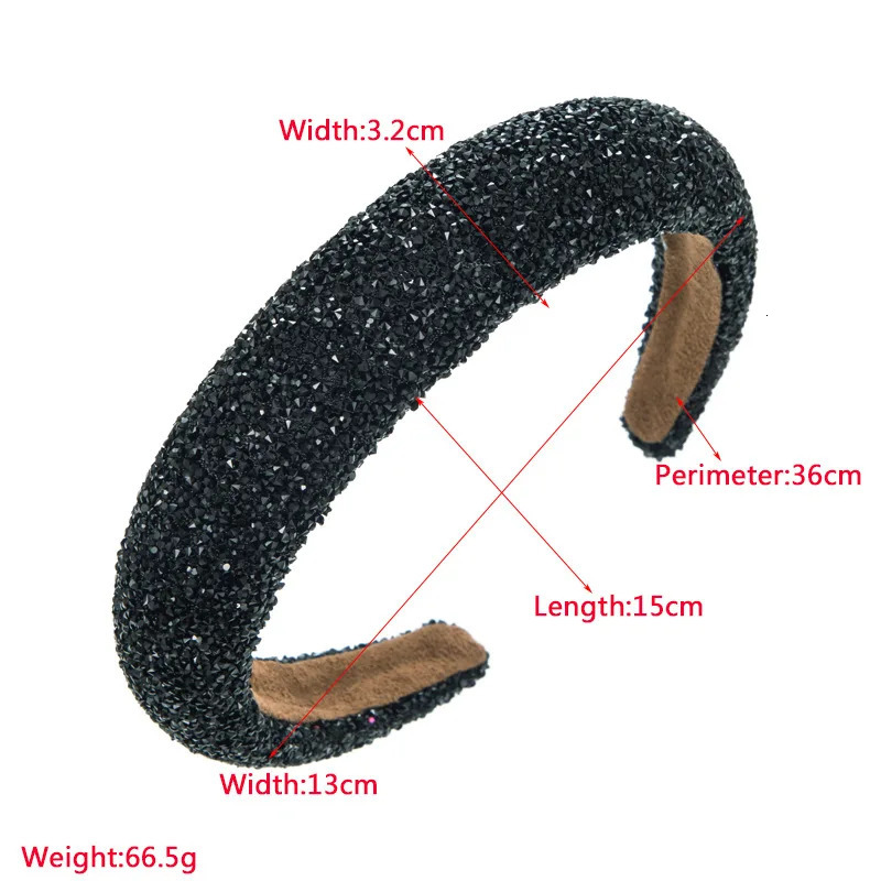 Crystal Wide Headbands For Women Girls Fashion Hairbands Elastic Hair Hoop Wash Face Hair Bands Female Hair Accessories 250509