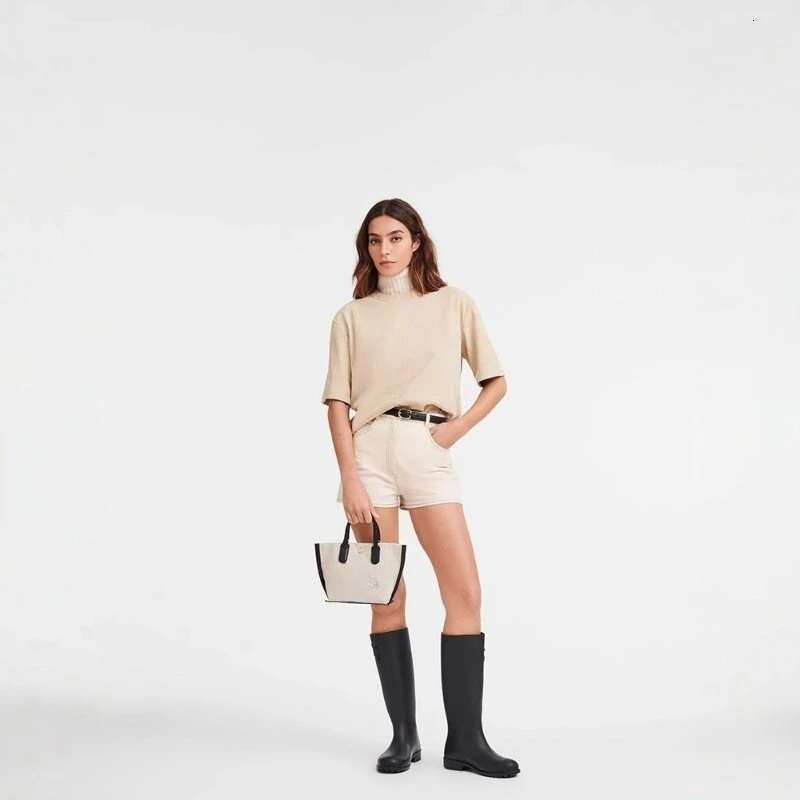 High Quality Long Canvas Tote Portable Water Bucket Crossbody Fashionable And Simple Women's Bag