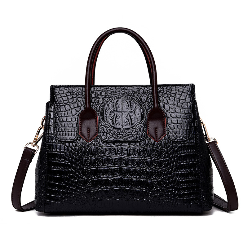 2025 Designer Crocodile-Embossed Tote Bag - Oversized Structured Shoulder Bag for Women, Luxury Work & Travel Crossbody Purse Free Shipping