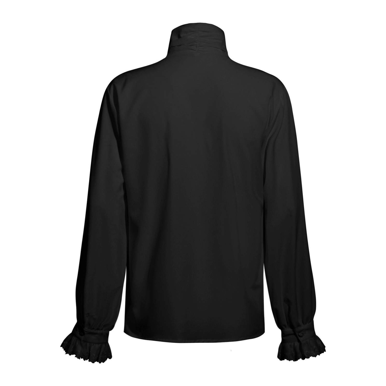 Fashion Men Shirt Stand Collar Solid Color Long Sleeve Ruffle Casual Men Clothing Streetwear Elegant Camisas S-5XL INCERUN 240827