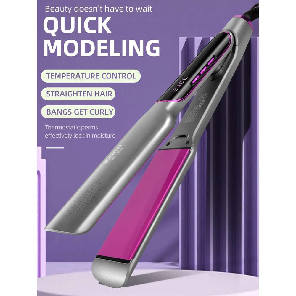 Professional Straightener with LCD Display Flat Negative Ion Infrared Straighting Iron Hair Care for Woman
