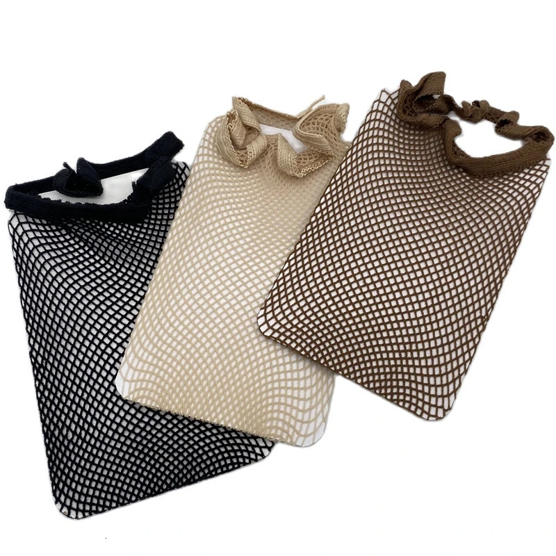 4 pieces TOP OPEN Black Fashion Weaving Cap Stretchable Elastic Hair Net Snood Wig Cap Hairnet Hair Mesh 250513