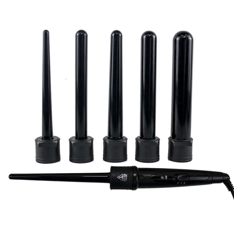 5 In 1 Professional Lron Waver Pear Flower Cone Electric Hair Curler Roller Curling Wand