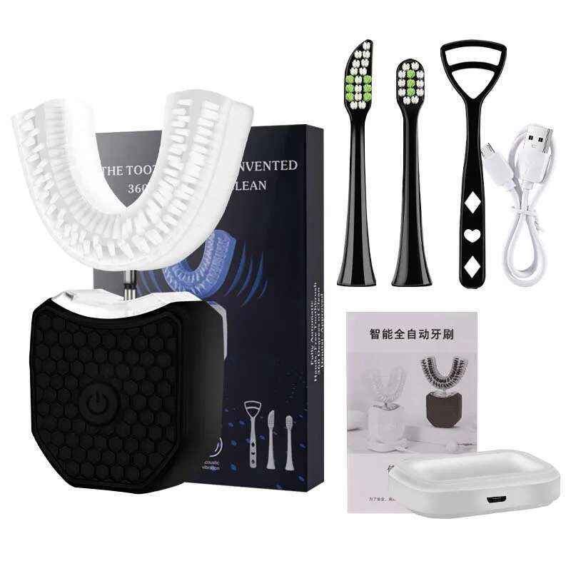 Dental Care U Shaped Ultrasonic Automatic Rechargeable Whitening Led Sonic Electric Toothbrush