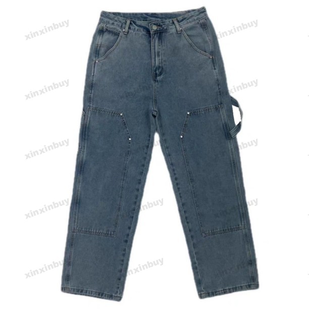 Xinxinbuy Uomini Designer Designer Pantalone Lettera In Rilievo Jeans Jeans Hem…