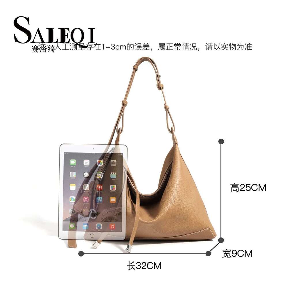 Genuine Leather Niche Large Capacity Commuter Tote Designer High Quality Shoulder Underarm Bag Fashion Handbag Female