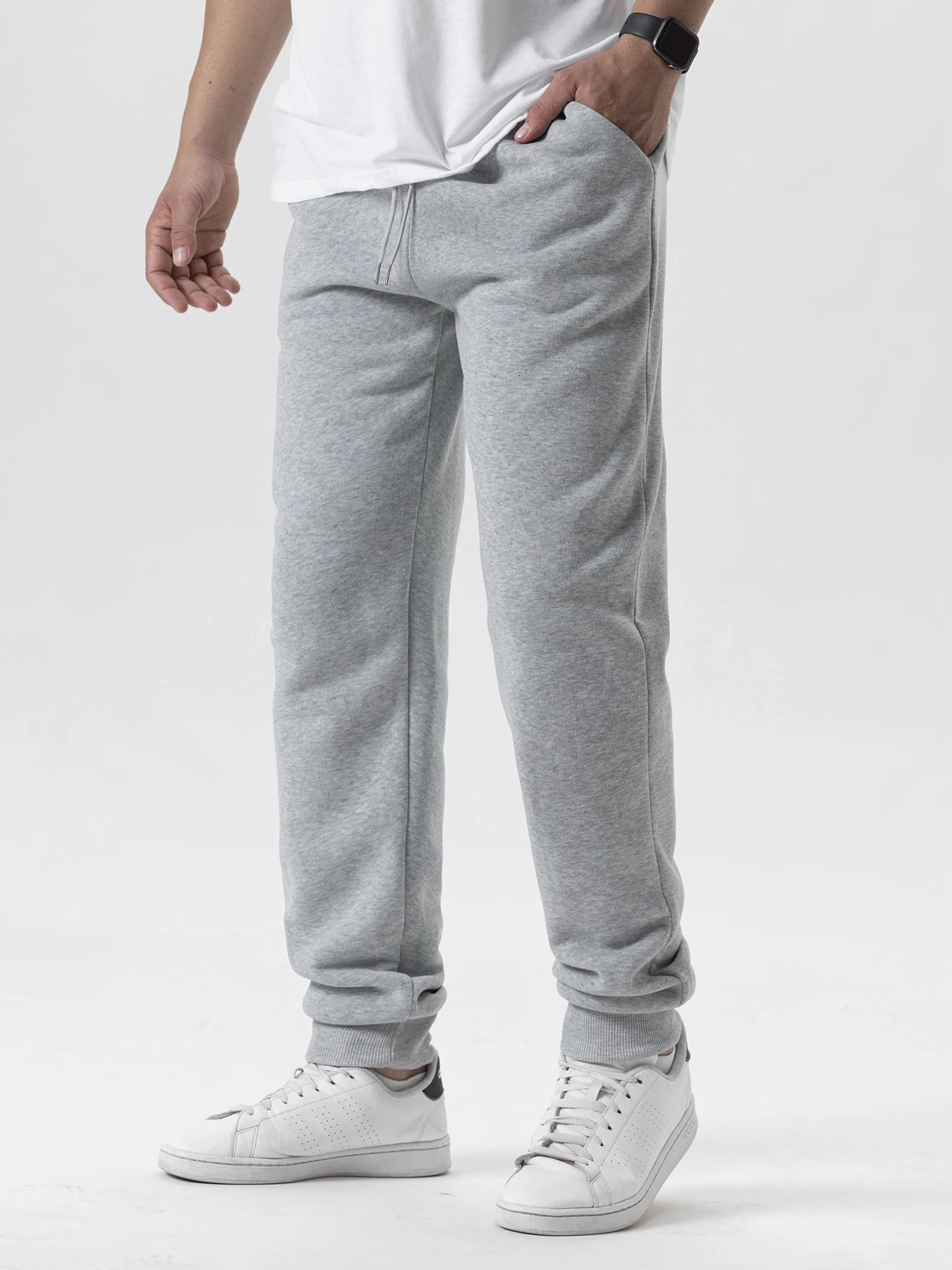 Mens Casual Pants Autumn Winter Fleece Sweatpants Men Joggers Elastic Waist Sport Trousers Baggy Fitness Gym Clothing 250515