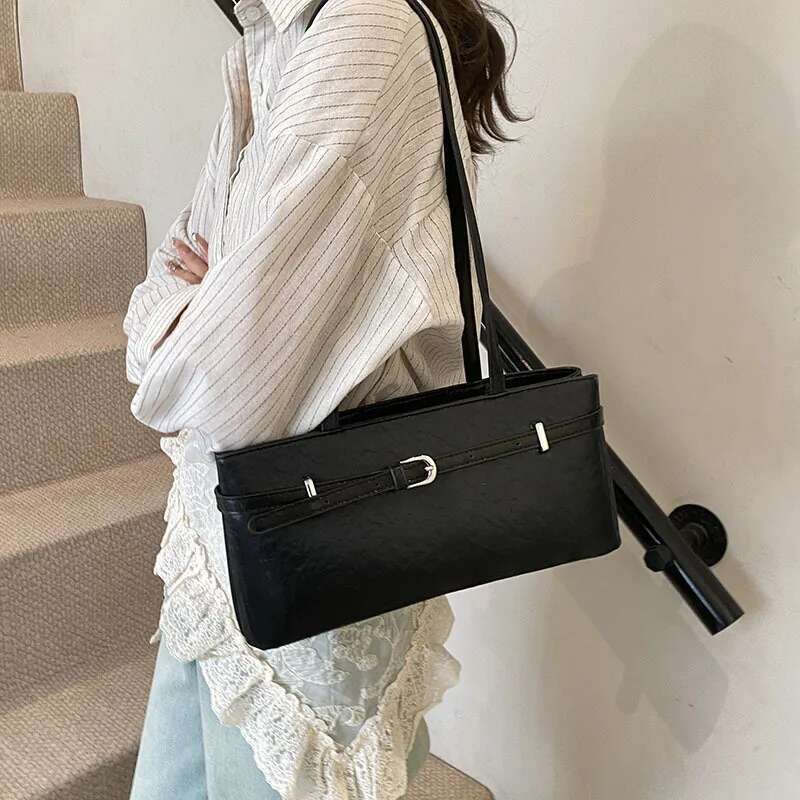 Spring 2025 New Arrival High End Texture Underarm Briefcase For Women, Niche - Style Fashionable Small Square Shoulder Bag